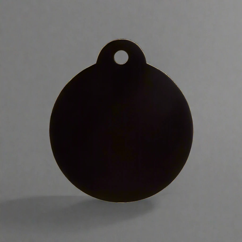 Personalised Black Disc Pet ID Tag | Pet Tags Direct