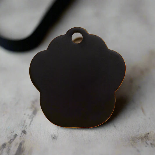 Personalised Black Paw Pet ID Tag | Pet Tags Direct