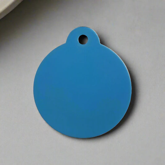 Personalised Blue Disc Pet ID Tag | Pet Tags Direct