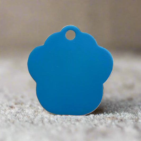 Personalised Blue Paw Pet ID Tag | Pet  Tags Direct