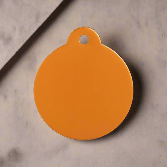 Personalised Orange Disc Pet ID Tag | Pet Tags Direct