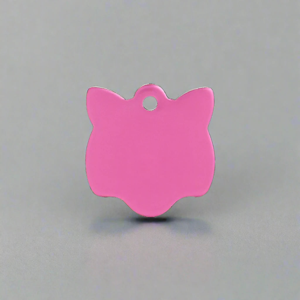 Personalised Pink Cat Pet ID Tag | Pet Tags Direct