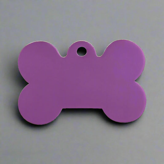 Personalised Purple Bone Dog Pet ID Tag | Pet Tags Direct