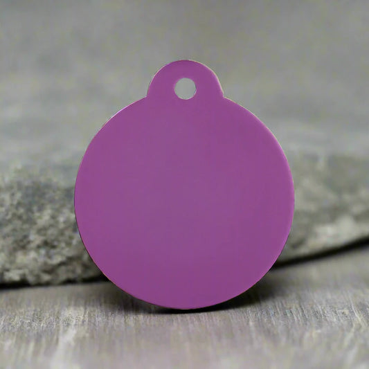 Personalised Purple Disc Pet ID Tag | Pet Tags Direct