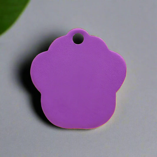 Personalised Purple Paw Pet ID Tag | Pet Tags Direct