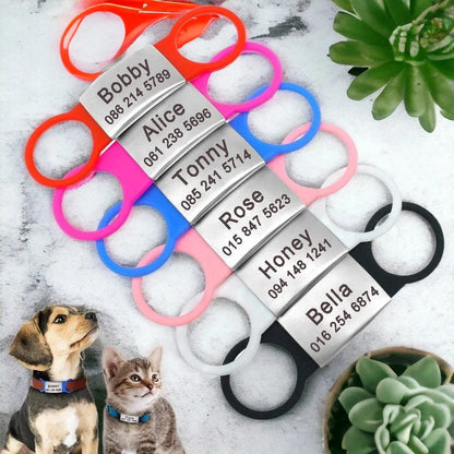 Personalised Silicone Slide-On Pet ID Tags