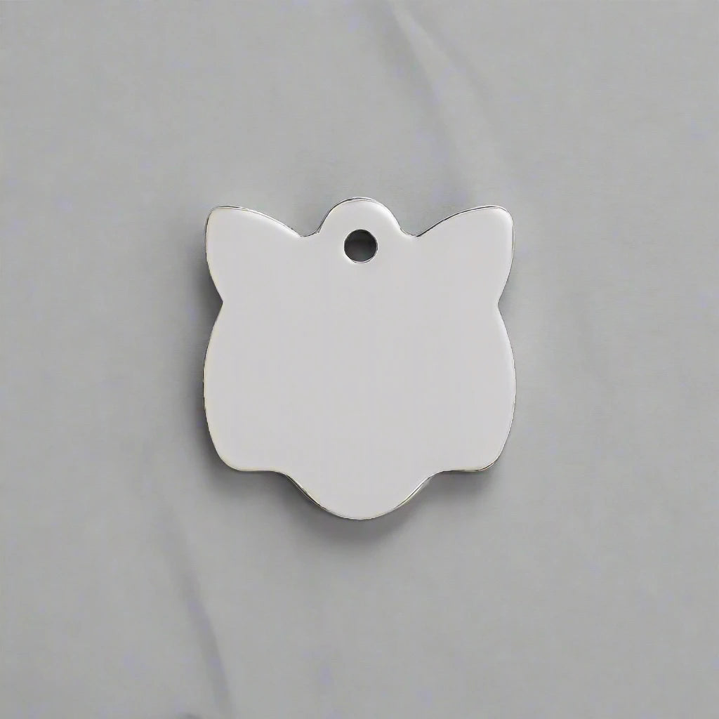 Personalised Silver Cat Pet ID Tag | Pet Tags Direct